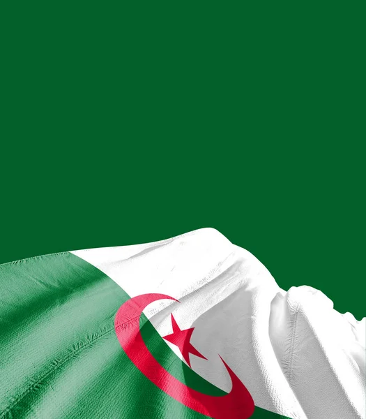 Cezayir Bayrağı Yeşile Karşı — Stok fotoğraf