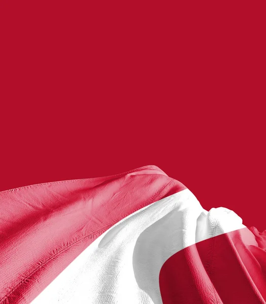 Oostenrijk Vlag Tegen Rood — Stockfoto