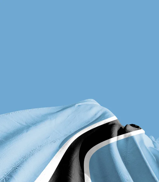 青に対するボツワナの旗 — ストック写真