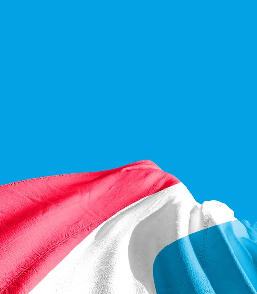 Прапор Люксембургу Проти Синього — стокове фото