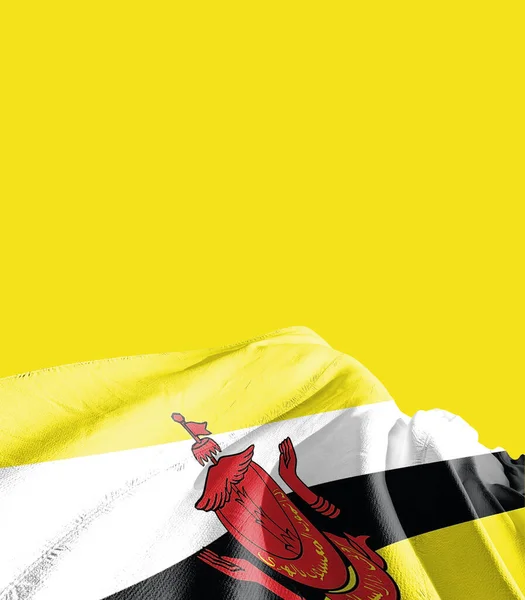 Bandiera Brunei Contro Giallo — Foto Stock
