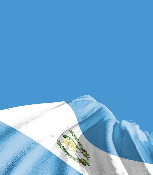 危地马拉国旗与蓝色的对比 — 图库照片