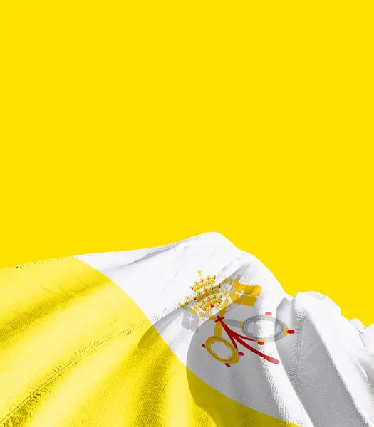 梵蒂冈国旗对黄色 — 图库照片