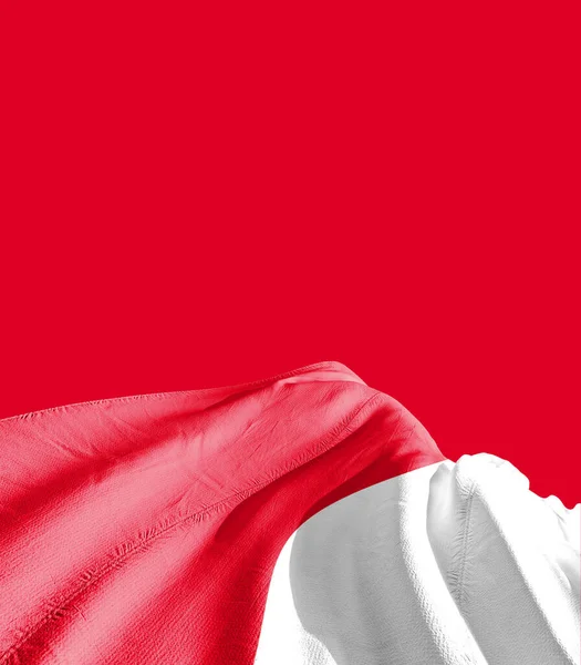 Monaco Bandiera Contro Rosso — Foto Stock