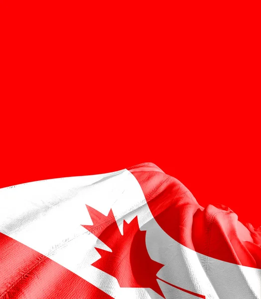 Bandera Canadá Contra Rojo —  Fotos de Stock