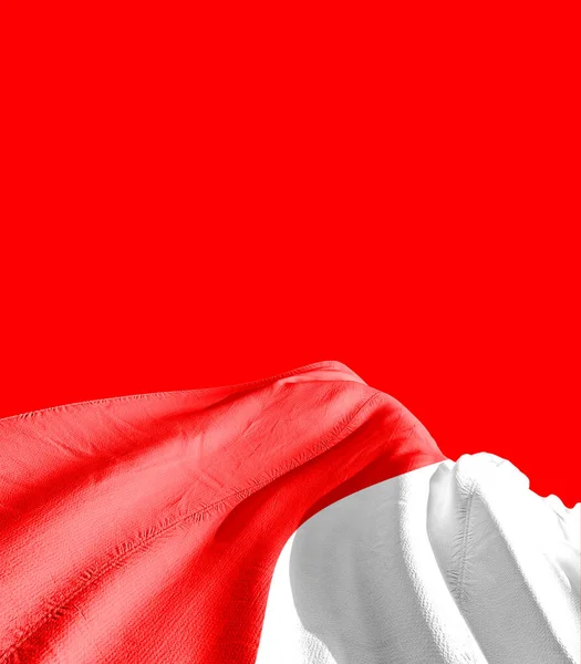 Флаг Индонезии Против Красного — стоковое фото