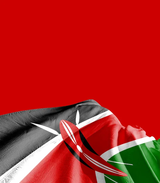 Bandera Kenia Contra Rojo Imágenes de stock libres de derechos