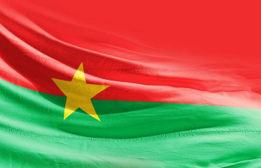 Burkina Faso bayrak sallıyor. Yaklaş.