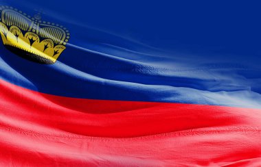 Lihtenştayn dalgalanan bayrak