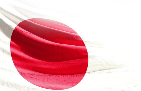 Япония Размахивает Флагом Вблизи — стоковое фото