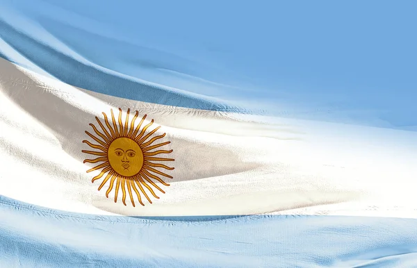 Аргентина Размахивает Флагом — стоковое фото