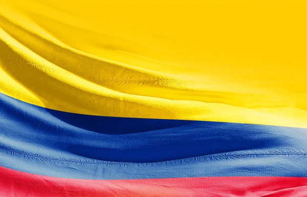 Stock image Colombia waving flag close up