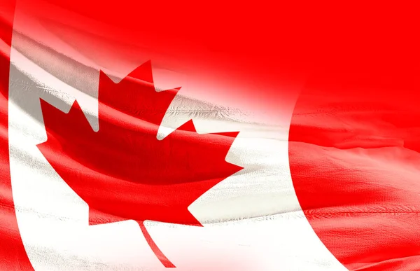 Canadá Ondeando Bandera Cerca —  Fotos de Stock
