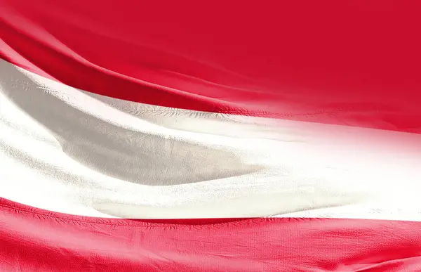 Austria Macha Flagą Zbliżenie — Zdjęcie stockowe