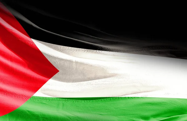 Palestina Mávání Vlajka Zavřít — Stock fotografie