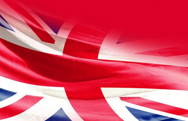 Reino Unido Acenando Bandeira Perto — Fotografia de Stock