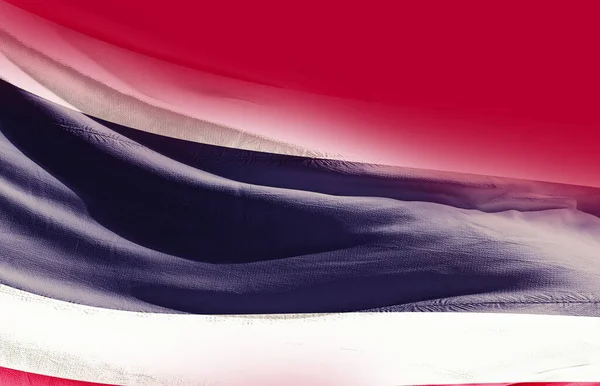 Tailandia Ondeando Bandera Cerca —  Fotos de Stock
