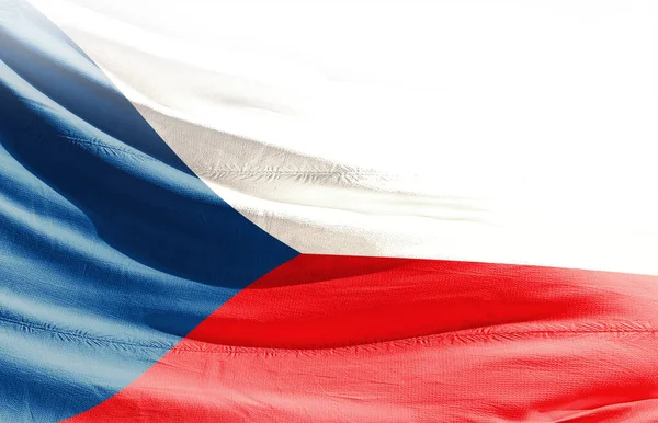 República Checa Ondeando Bandera Cerca — Foto de Stock