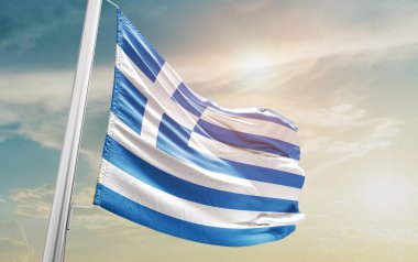Yunanistan gökyüzüne bayrak sallıyor