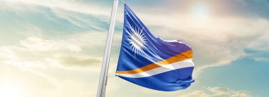 Marshall Adaları 'nın bayrağı gökyüzünde 