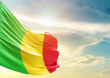 Mali bayrağı gökyüzüne karşı 