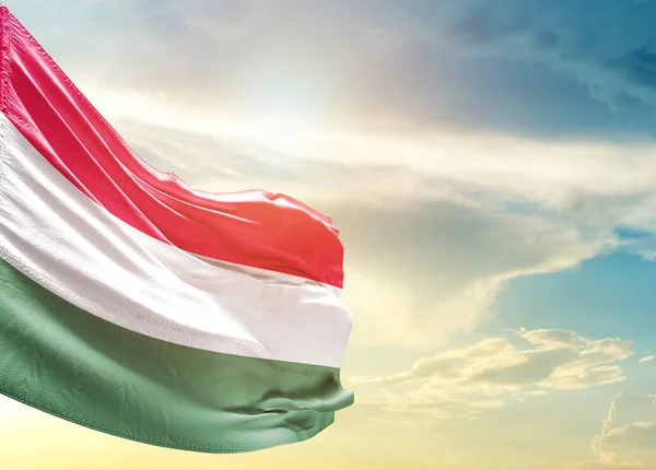 Hungary flag against sky