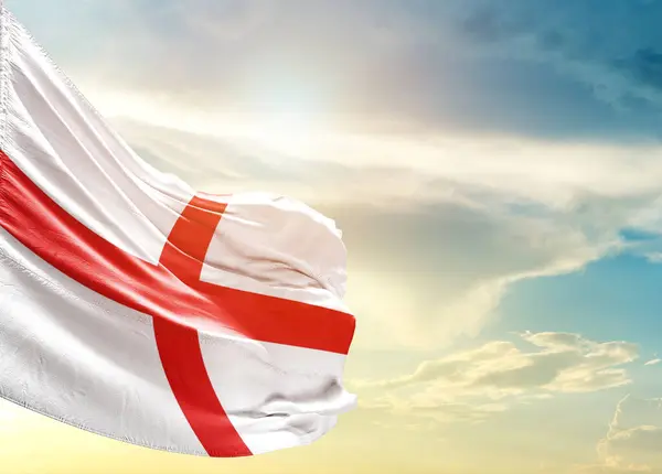 England flag against sky