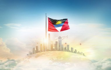 Şehrin üzerinde Antigua ve Barbuda bayrak simgesi 