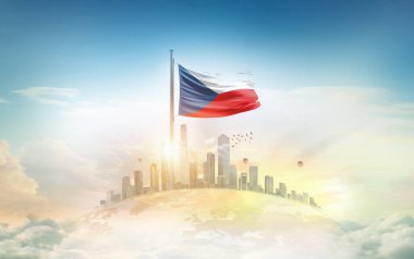 Şehrin üzerinde Çek Cumhuriyeti bayrağı simgesi 