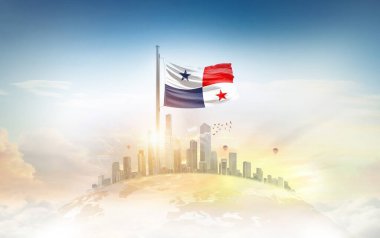 Şehrin üzerinde Panama bayrağı simgesi 