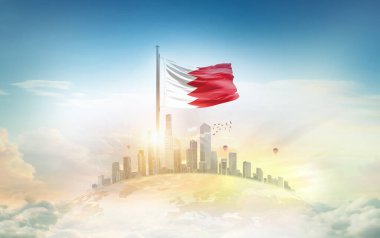 Şehrin üzerinde bahreyn bayrağı simgesi 