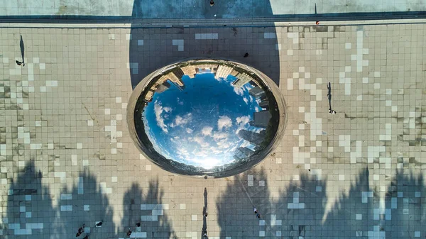 시카고 클라우드 게이트 Chicago Cloud Gate Bean Millennium Park Refling — 스톡 사진