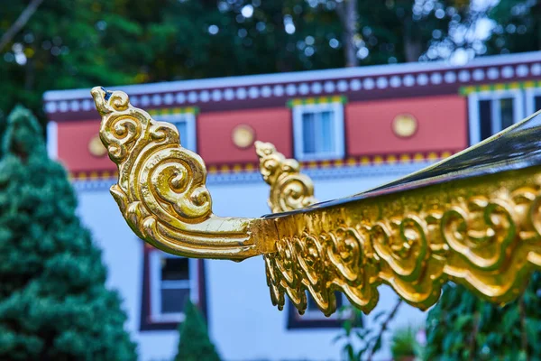 Image Detail Golden Asian Metalwork Temple — Stock Photo, Image