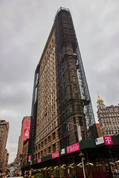 Bild Flatiron Building New York City Uppbyggnad Molnig Dag — Stockfoto