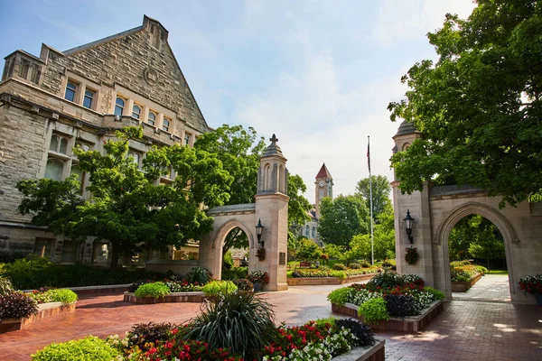 Image of Entrance to college campus at Indiana University in Bloomington