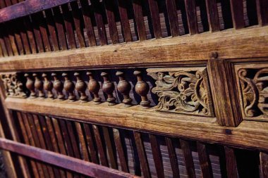 Eski Japon çay evi ahşabının resmi