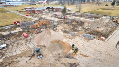 İnşaat alanındaki kum ve molozların görüntüsü