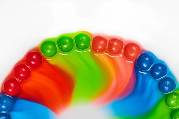 Kép Skittles Szivárvány Kupola Felső Fele Horizontális — Stock Fotó