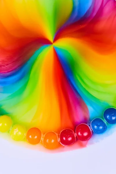Kép Skittles Szivárvány Kupola Függőleges Háttér — Stock Fotó