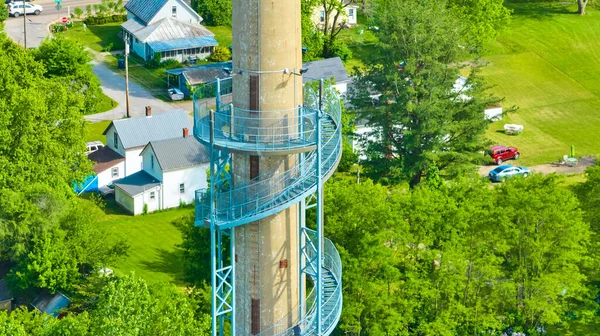 Image Ariel Foundation Park Aerial Rastin Observation Tower Drone View — Stock Photo, Image
