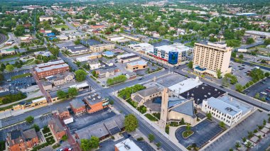 Fort Wayne Indiana hava sahasındaki Endüstriyel ofis binalarının görüntüsü
