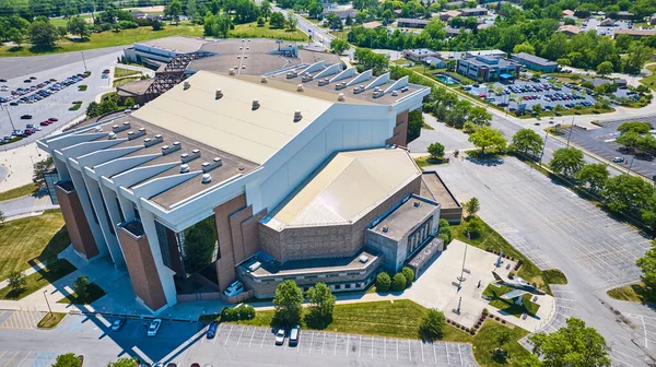 Luftaufnahme Des Allen County War Memorial Coliseum Mit Schwerpunkt Denkmal — Stockfoto