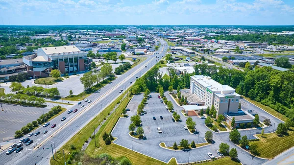 Immagine Aerial Holiday Inn Purdue Fort Wayne Con Allen County — Foto Stock