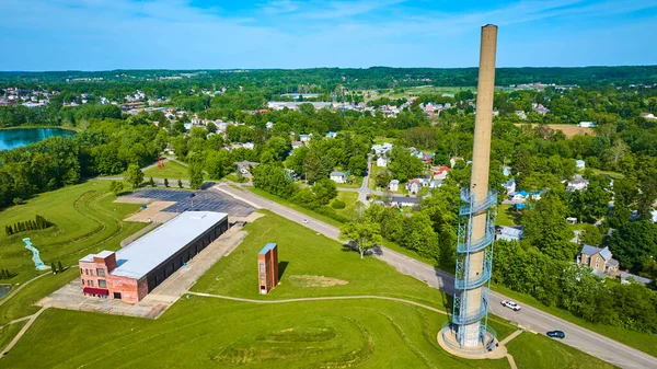 Image Drone View Ariel Foundation Park Rastin Observation Tower Old — Stock Photo, Image
