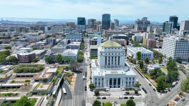 Vídeo Oakland Aérea Califórnia Vídeo Grande Parte Cidade — Vídeo de Stock