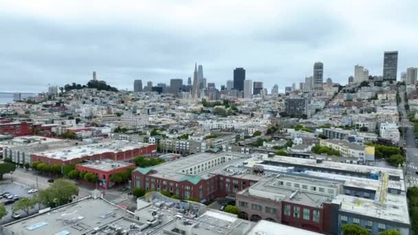 Video Dolly Aerial Shot Transamerica Pyramid San Francisco — Stock Video