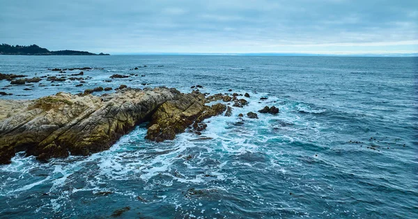 Bild Des Pazifischen Ozeans Küstennähe Mit Blick Auf Brandung Die — Stockfoto