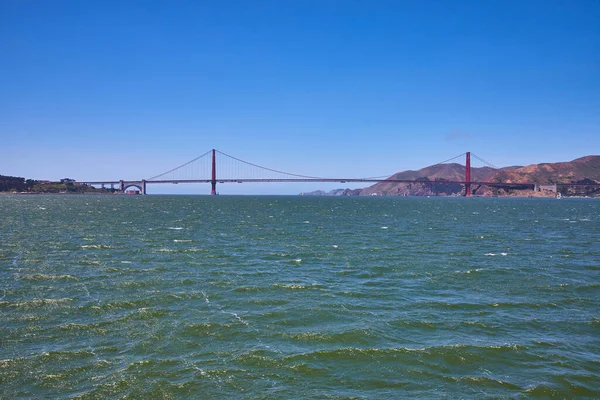 Afbeelding Van San Francisco Bay View Golden Gate Bridge Heldere — Stockfoto