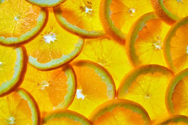 Зображення Стіни Перекриваються Апельсиновими Скибочками Фоновому Активі Цитрусових — стокове фото