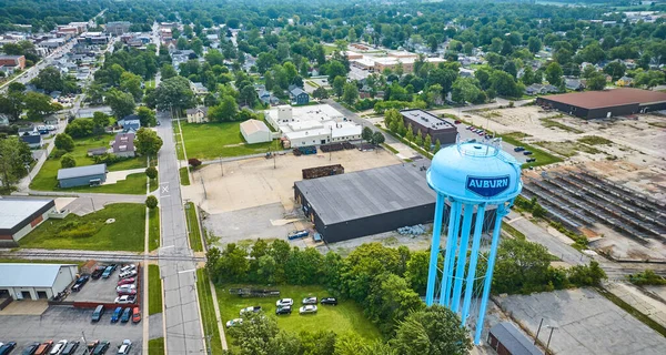 Imagen Downward Shot Auburn Water Tower Industrial Zone Indiana City —  Fotos de Stock